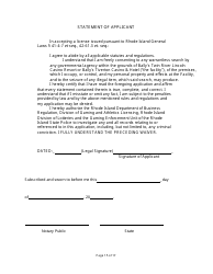 Non-facility/Vendor Gaming Employees License Application - Rhode Island, Page 15