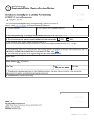 Form 303 Election to Comply for a Limited Partnership - Rhode Island, Page 2