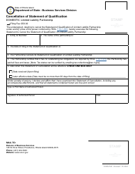 Form 502 Cancellation of Statement of Qualification of Limited Liability Partnership - Rhode Island, Page 2