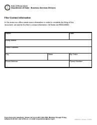 Form 502 Cancellation of Statement of Qualification of Limited Liability Partnership - Rhode Island, Page 3