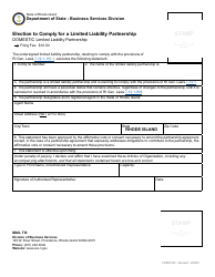 Form 503 Election to Comply for a Limited Liability Partnership - Rhode Island, Page 2