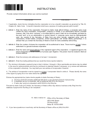 Articles of Incorporation (General Business) - Idaho, Page 2