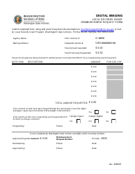 Document preview: Digital Imaging Local Records Grant Reimbursement Request Form - Washington