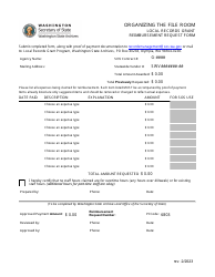 Document preview: Organizing the File Room Local Records Grant Reimbursement Request Form - Washington