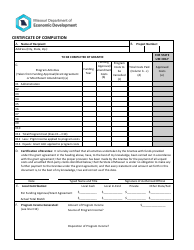 Certificate of Completion - Missouri