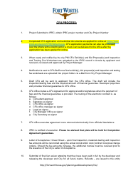 Community Facilities Agreement Application - City of Fort Worth, Texas, Page 6