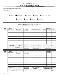 Form CEP-2/3 Part Site Evaluation Data - Alabama