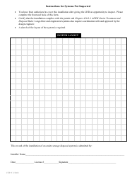 Form CEP-5 Installer&#039;s Onsite Sewage Disposal System Certification - Alabama, Page 2