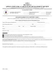 Form CEP-3 Section A Application for a Large-Flow Development Review - Alabama, Page 4