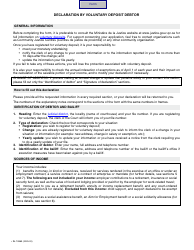 Form SJ-1086A Declaration by Voluntary Deposit Debtor - Quebec, Canada, Page 2
