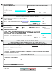 Form SJ-1086A Declaration by Voluntary Deposit Debtor - Quebec, Canada, Page 5