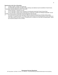Final Plat Application - City of Fort Worth, Texas, Page 7