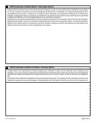 Form SJ-1117B (34.3) Community Impact Statement - Quebec, Canada (English/French), Page 2