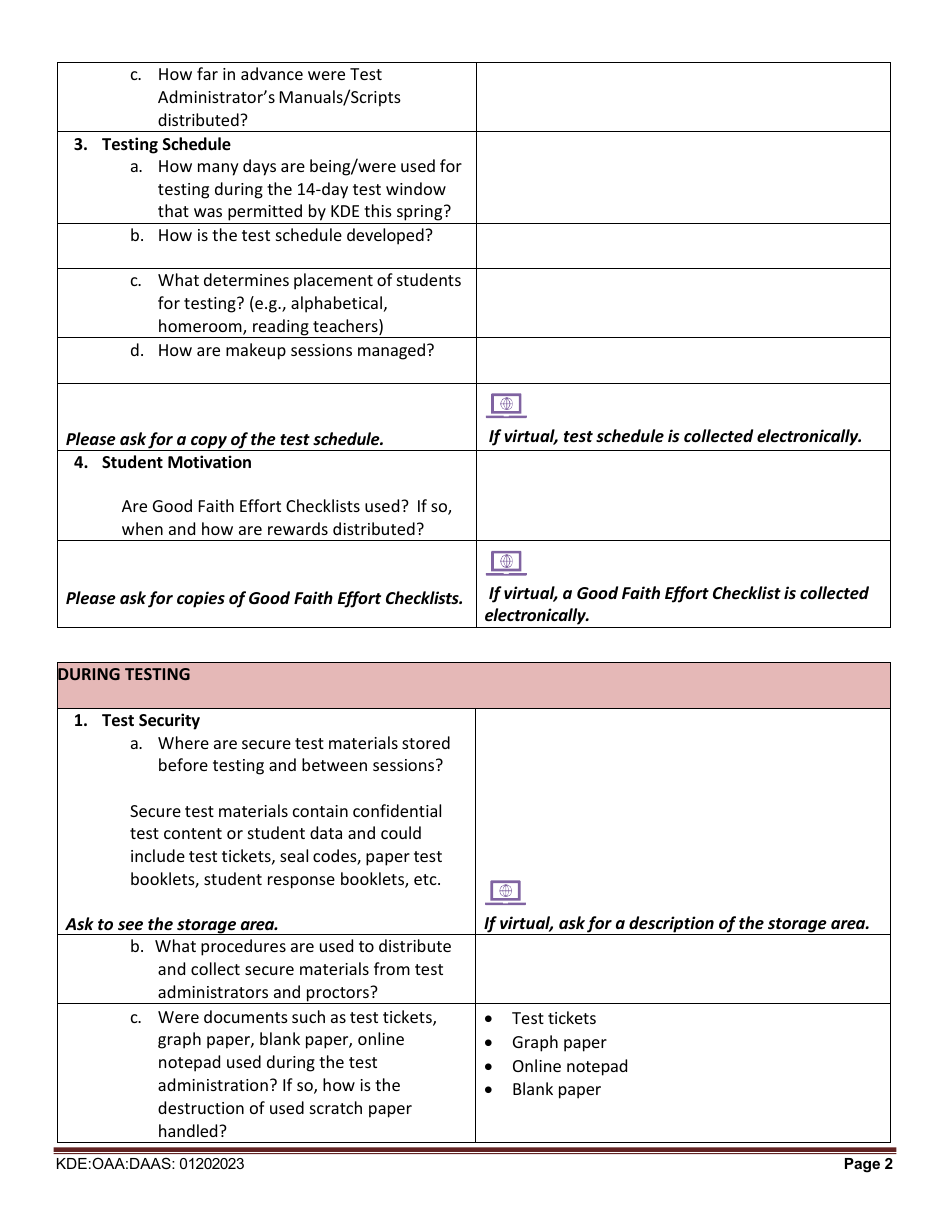 2023 Kentucky Kentucky Summative Assessments (Ksa) and Alternate