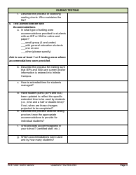 Act Exam Site Visit Survey Questions - Kentucky, Page 3