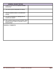 Access for Ells (Access Online/Paper, Kindergarten and Alternate Access for Ells) Site Visit Survey Questions - Kentucky, Page 5