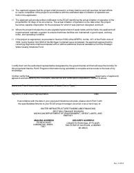 Part II Clean Water State Revolving Funds (Cwsrf &amp; Swqif) Loan Application - Program Information - Michigan, Page 7