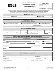Document preview: Form EQP5229 Composting Facility Registration Form - Michigan
