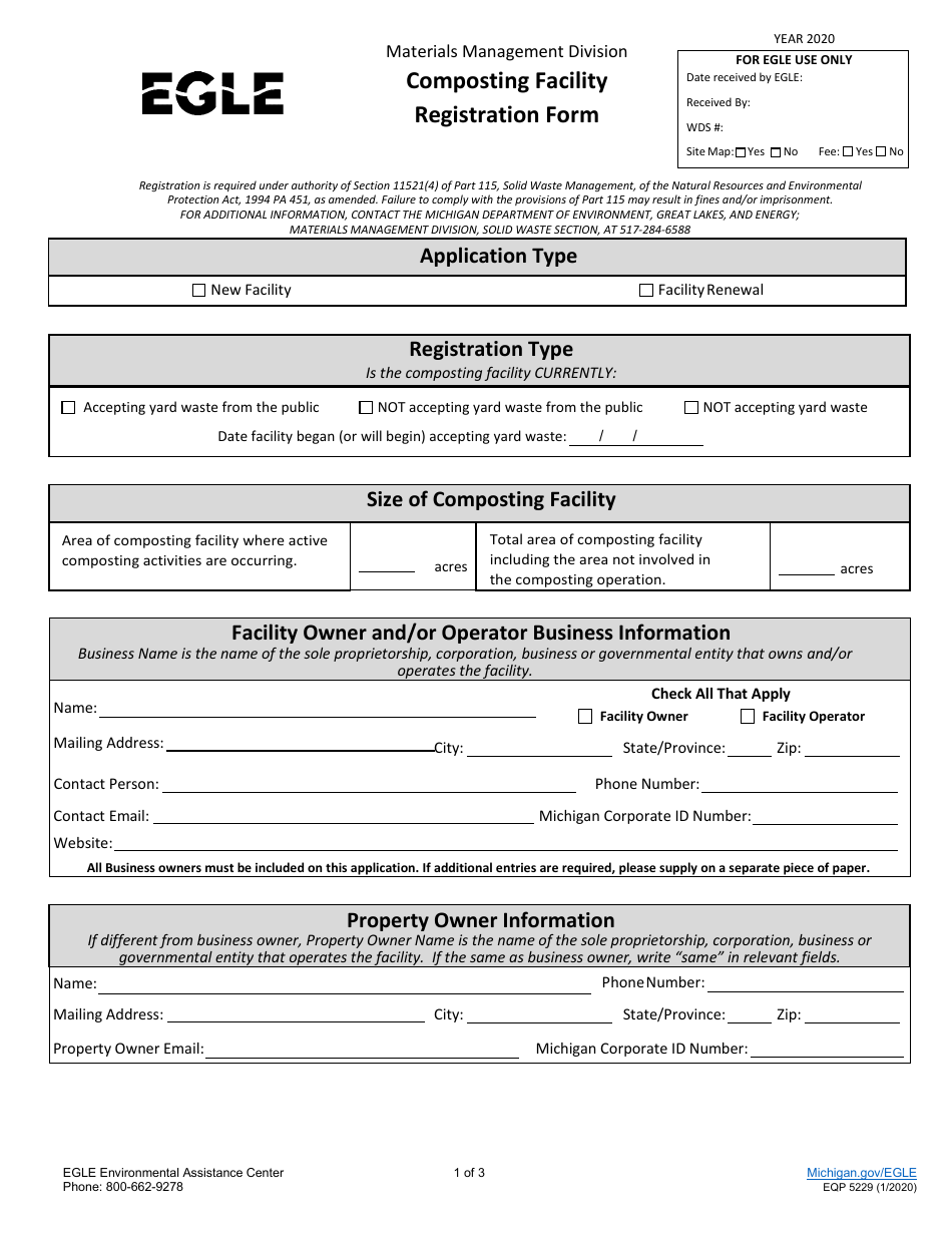 Form Eqp5229 Fill Out Sign Online And Download Printable Pdf Michigan Templateroller 1409