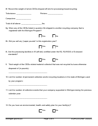 Form EQP5234 Electronic Device Recycler Registration Form - Michigan, Page 4