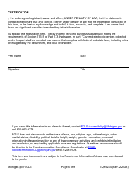 Form EQP5234 Electronic Device Recycler Registration Form - Michigan, Page 5