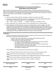 Form B (EQP5942B) Lead and Copper Report and Consumer Notice for Community Water Supply - Supplies Without Lead Service Lines - Michigan, Page 3