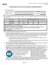 Form B (EQP5942B) Lead and Copper Report and Consumer Notice for Community Water Supply - Supplies Without Lead Service Lines - Michigan, Page 4