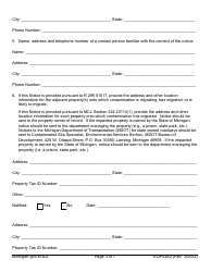 Form EQP4482 Notice of Migration of Contamination - Michigan, Page 3