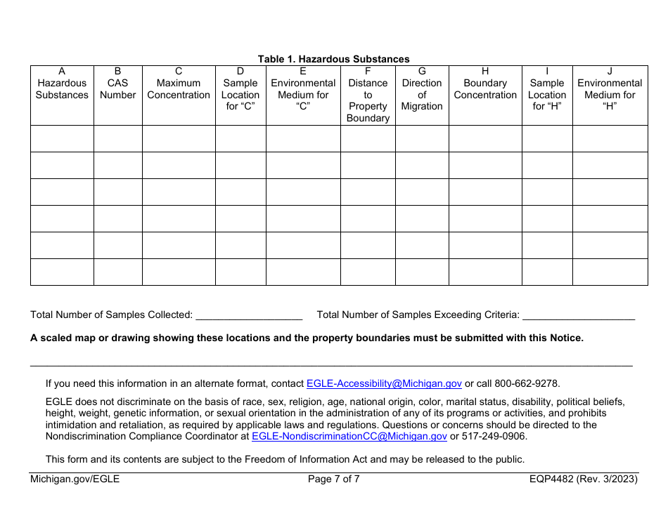 Form EQP4482 Notice of Migration of Contamination - Michigan, Page 7