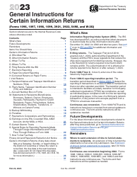 Document preview: Instructions for IRS Form 1096, 1097, 1098, 1099, 3921, 3922, 5498, W-2G