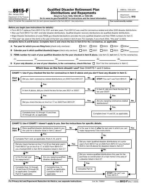 IRS Form 8915-F  Printable Pdf