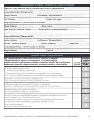 Producers Incentive Pilot Program Application Form - Northwest Territories, Canada (English/French), Page 2
