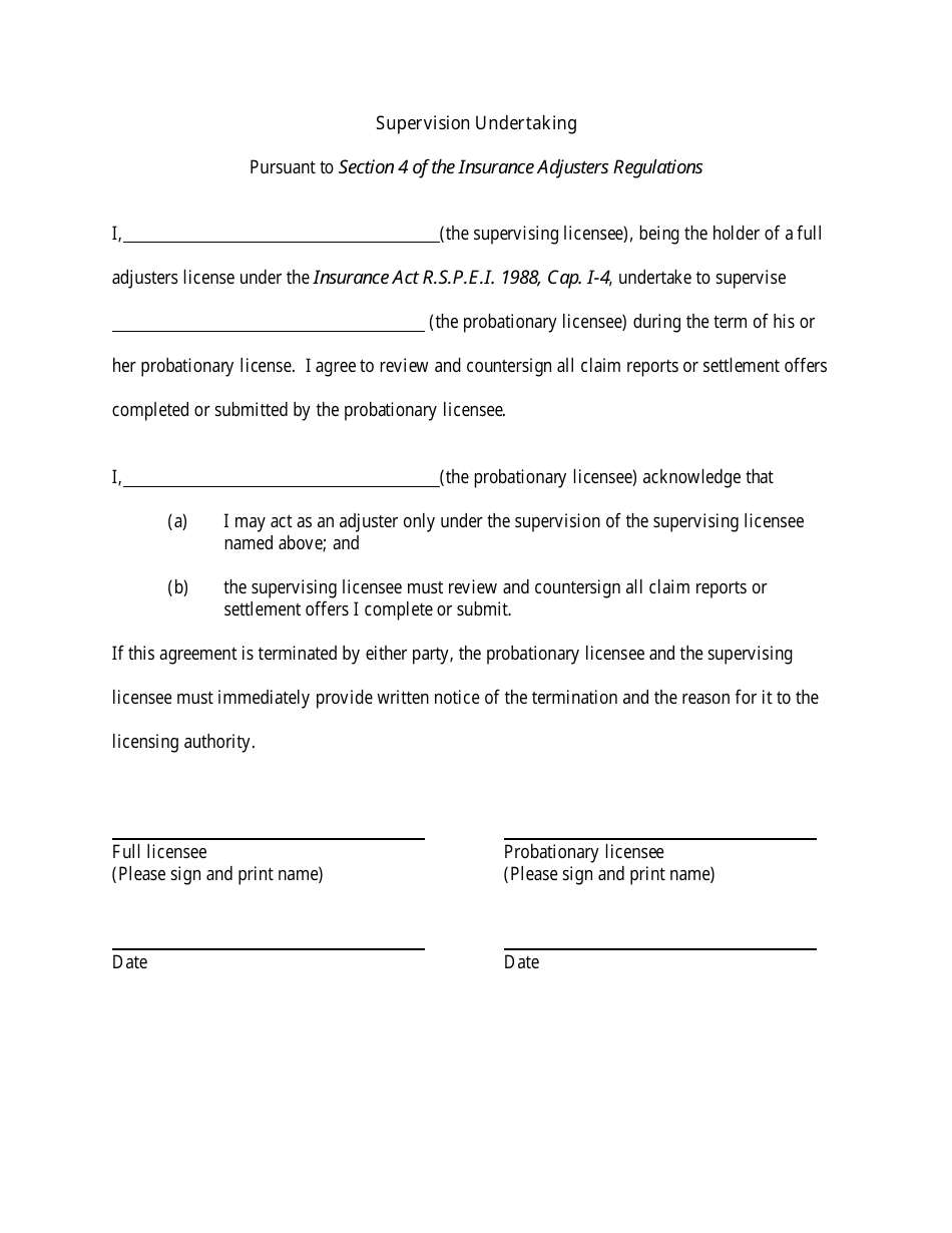 Application for Adjusters License - Prince Edward Island, Canada, Page 4