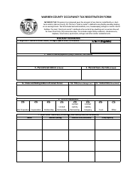 Document preview: Occupancy Tax Registration Form - Warren County, New York