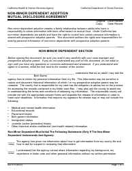 Document preview: Form AD513 Non-minor Dependent Adoption Mutual Disclosure Agreement - California
