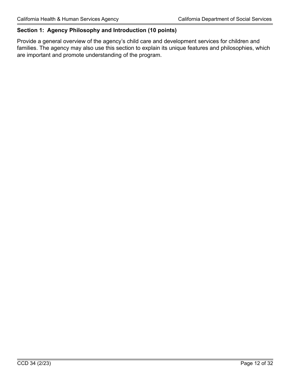 Form CCD34 Download Fillable PDF or Fill Online General Child Care and