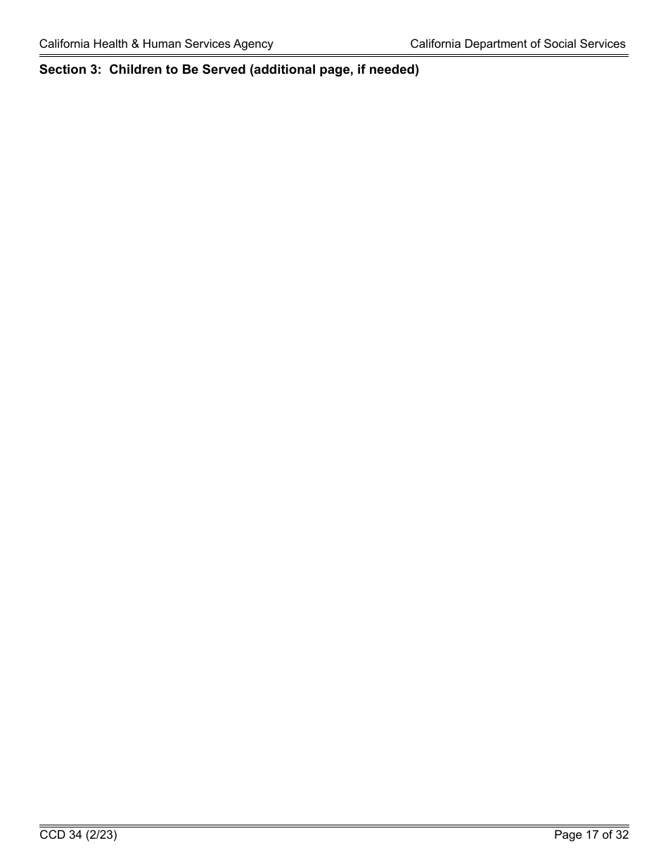 Form CCD34 General Child Care and Development Program Expansion Funds Request for Applications - California, Page 17
