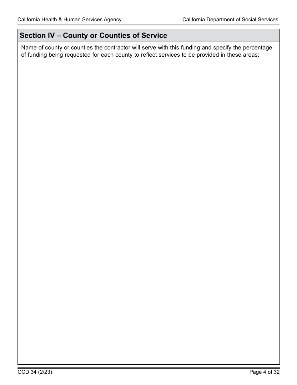 Form CCD34 Download Fillable PDF or Fill Online General Child Care and