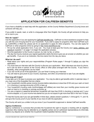Document preview: Form CF285 Application for CalFresh Benefits - California