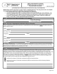 Document preview: Form EBD-543 Nyship Authorization for Release of Protected Health Information - New York