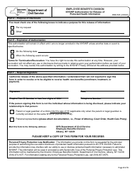 Form EBD-543 Nyship Authorization for Release of Protected Health Information - New York, Page 2