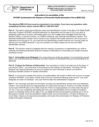 Form EBD-543 Nyship Authorization for Release of Protected Health Information - New York, Page 3