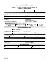 Form DBPR FCL1004 Addendum to Application for a Farm Labor Contractor Certificate of Registration - Florida, Page 2