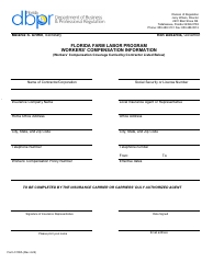 Document preview: Form 3100A Workers' Compensation Information - Florida Farm Labor Program - Florida