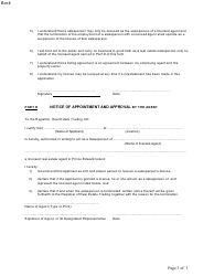 Application for Salesperson&#039;s License - Prince Edward Island, Canada, Page 3