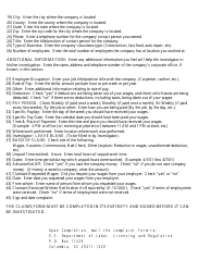 Form WCL-3 Wage Complaint Form - South Carolina, Page 3