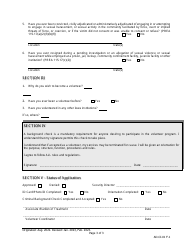 Volunteer Application Form - Iowa, Page 3