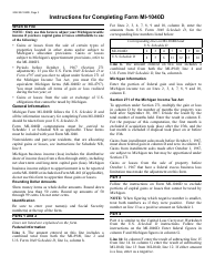Form MI-1040D Adjustments of Capital Gains and Losses - Michigan, Page 3