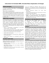 Form 5530 Schedule AMD Michigan Amended Return Explanation of Changes - Michigan, Page 2