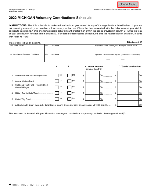 Form 4642 2022 Printable Pdf
